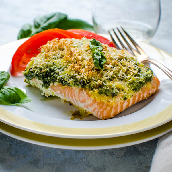 Sheet Pan Almond-Crusted Salmon With Green Beans