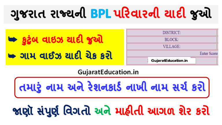 Ration Card List Gujarat 2021 || Village Wise हिंदी में
